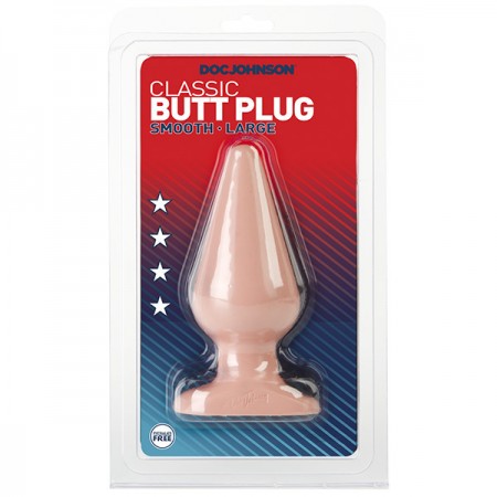 Classic Smooth Butt Plug Large Flesh Pink