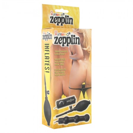 Zepplin Unisex Inflatable Vibrating Anal Wand Black