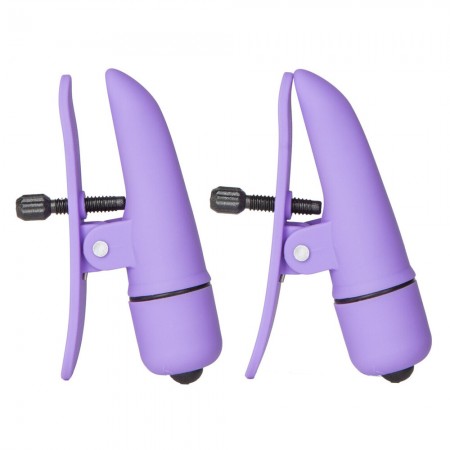 Nipplettes Virbrating Adjustable Purple Nipple Clamps