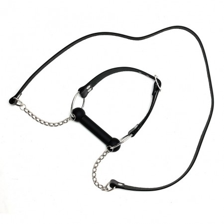 Leather Horse Bit Gag And Reins